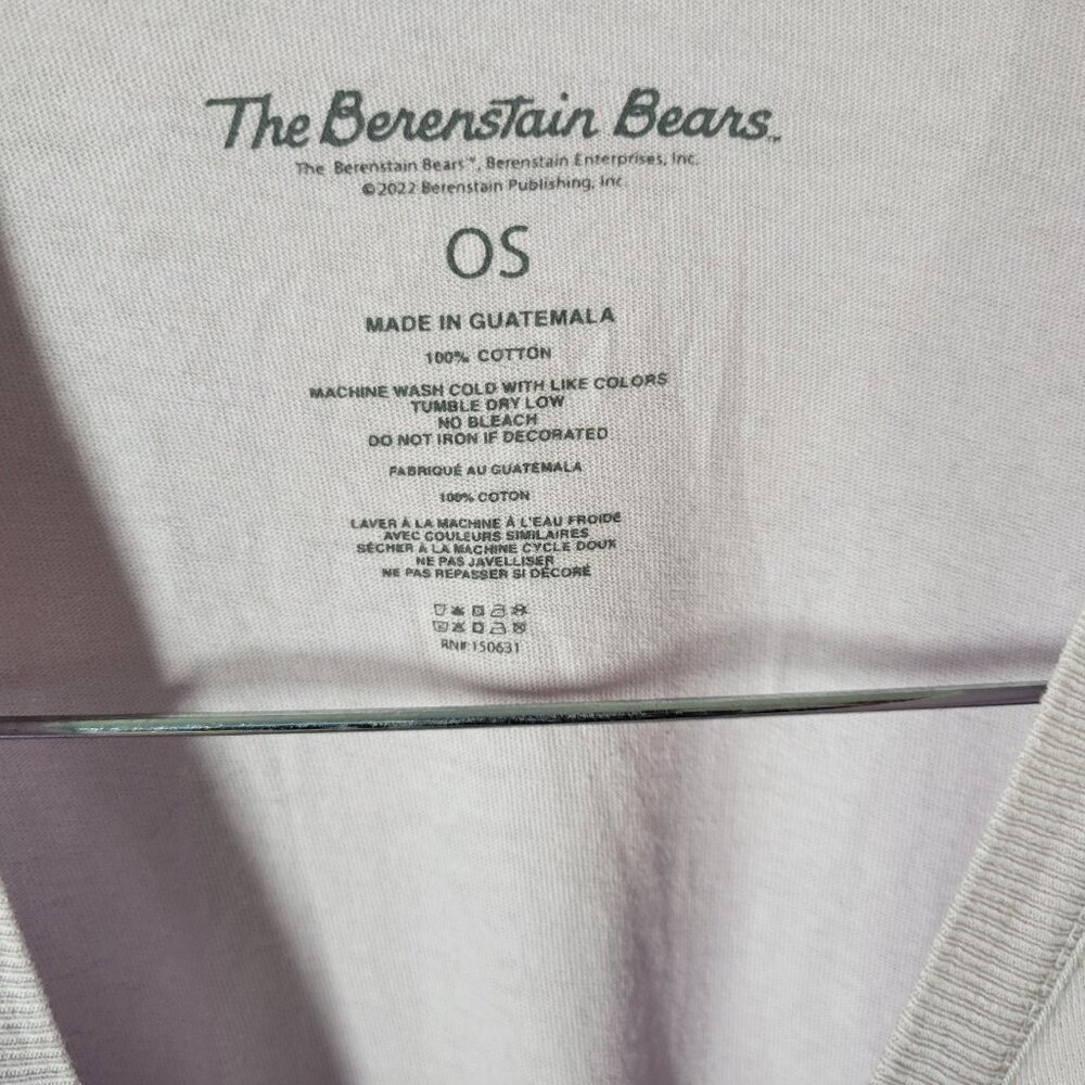 Berenstain Bears Womens One Size Muted Lavender T-Shirt 100% Cotton NOV180E - Picture 8 of 8